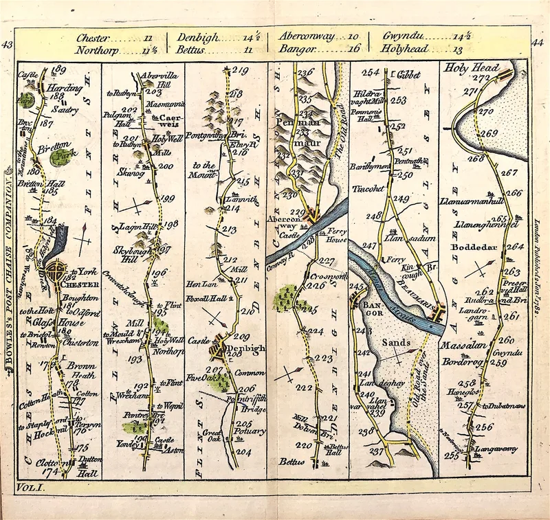 Chester to Holyhead Published 1782 SOLD