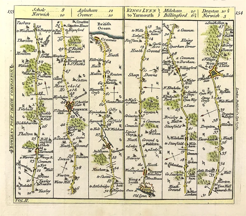 Kings Lynn to Yarmouth Published 1782 - SOLD!
