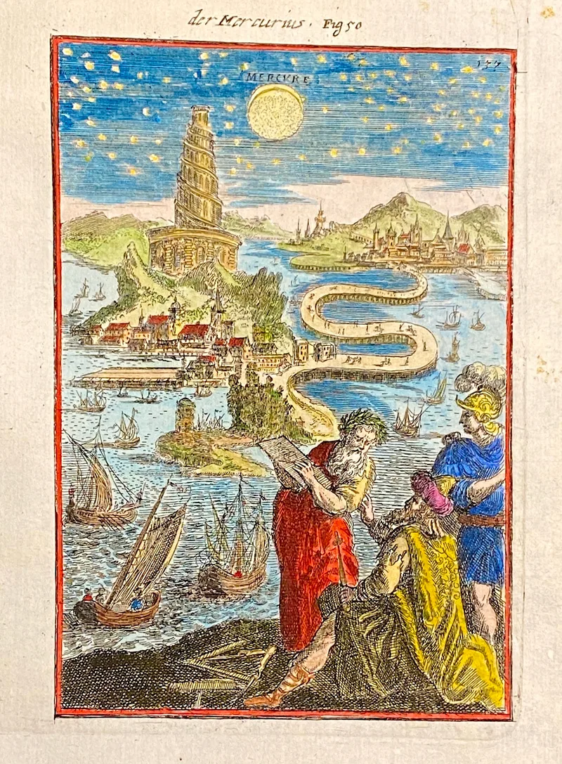 Planet Mercury by Alain Mallet c1683 SOLD!