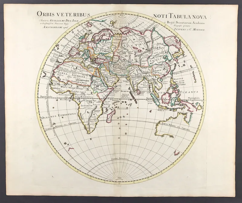Eastern Hemisphere Published 1730 SOLD!