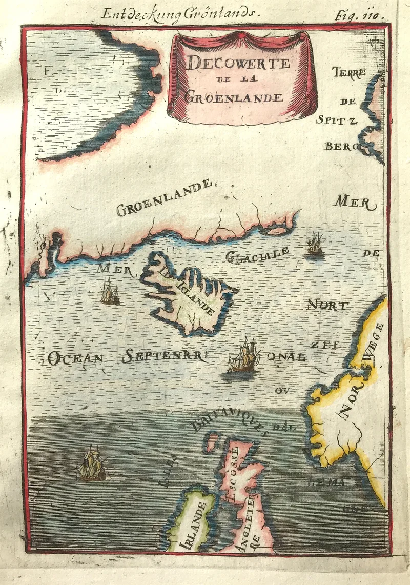 Greenland Iceland Published 1684  SOLD