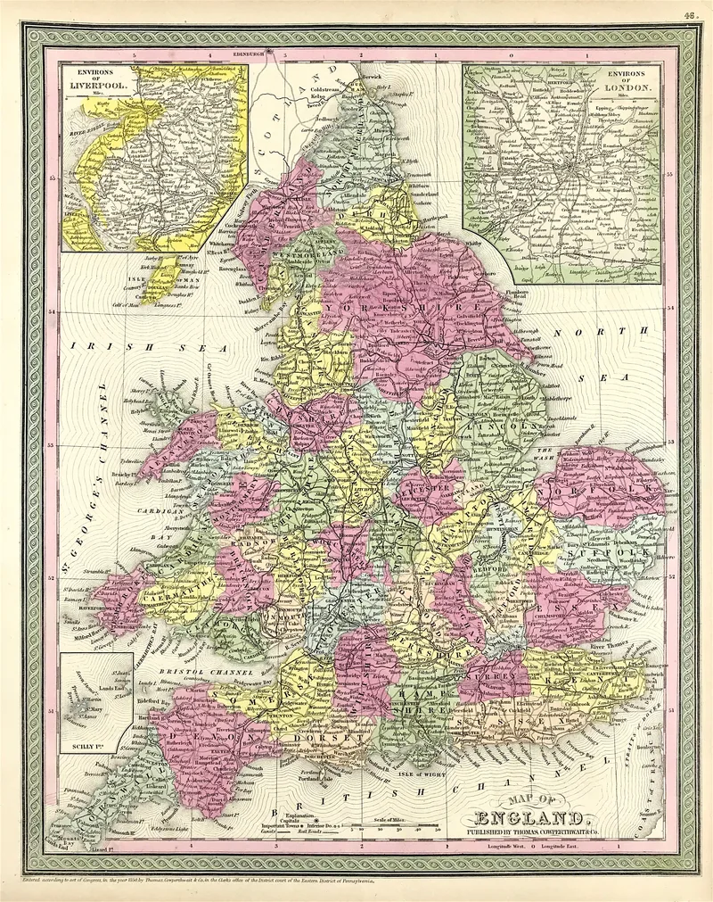 England & Wales Published 1850 - SOLD!