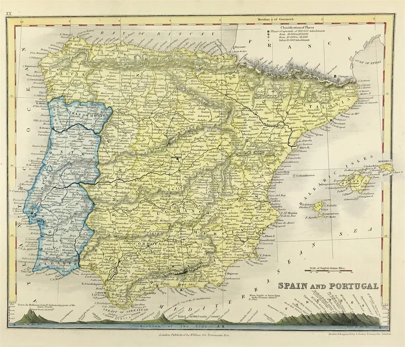 Spain & Portugal 1840