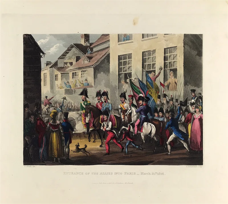 Entrance of Allies into Paris c1814 SOLD!