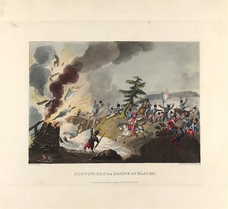 Blowing up Bridge at Elster c1813 - SOLD!