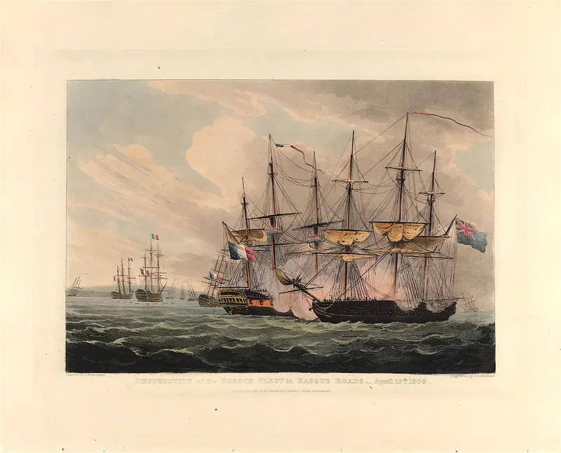Destruction French Fleet 1809 SOLD!