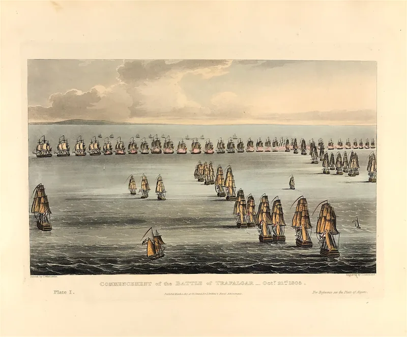 Battle of Trafalgar 1805 Plate I SOLD!