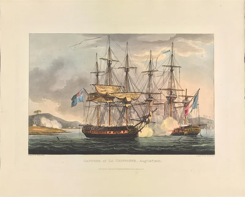 Capture of La Chiffonne 1801 SOLD!