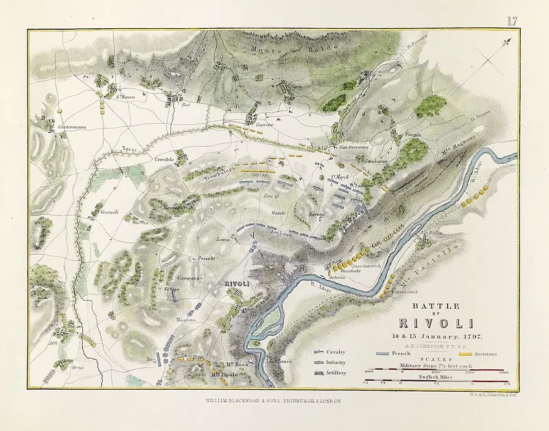 Military Plan Battle of Rivoli 1793