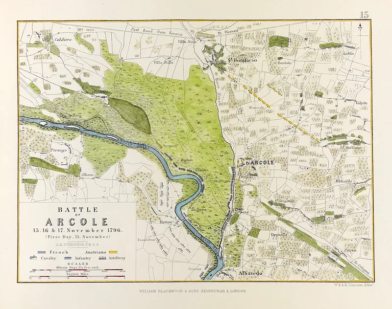 Military Plan Battle of Arcole 1796