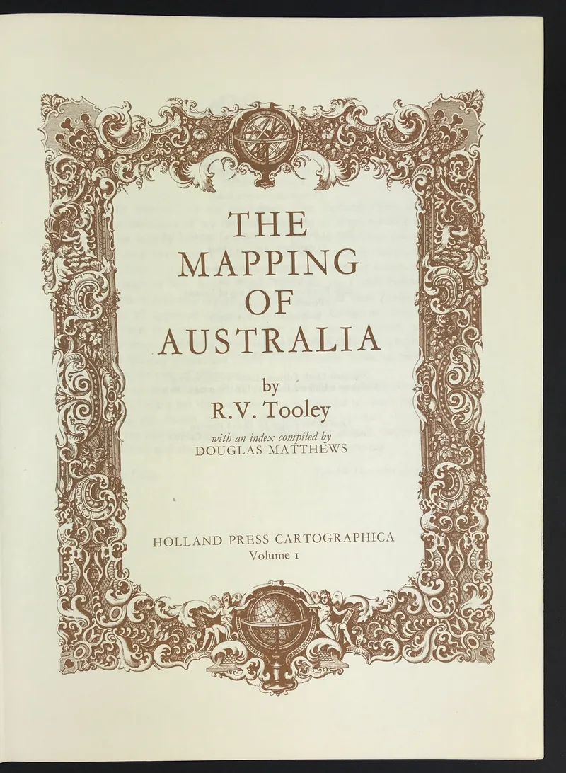 The Mapping of Australia by Tooley - SOLD!