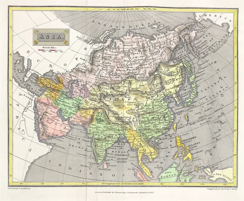 Map of Asia c1827 SOLD!