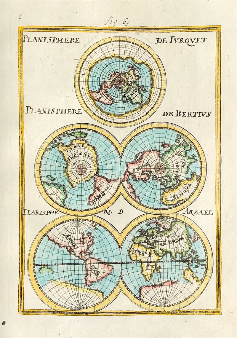 Planispheres by Alain Mallet 1683 - SOLD!