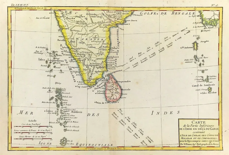Southern India Sri Lanka c1780