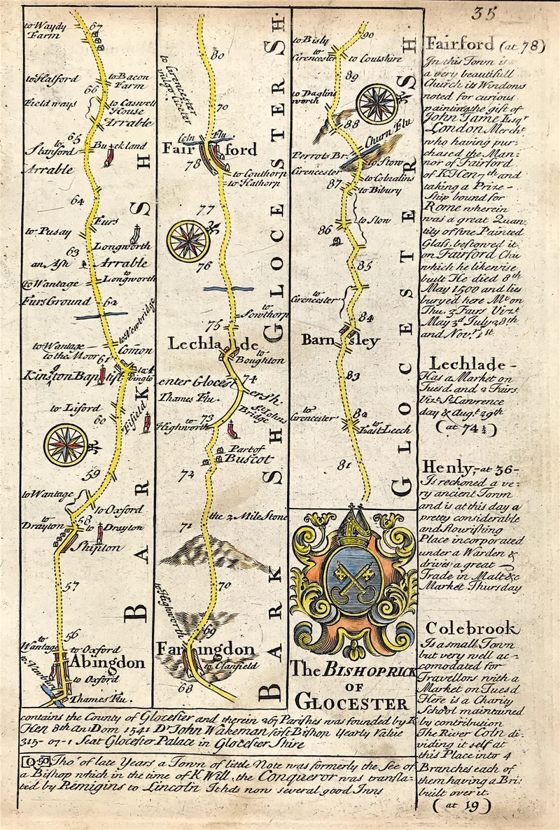 Berkshire Gloucestershire c1720