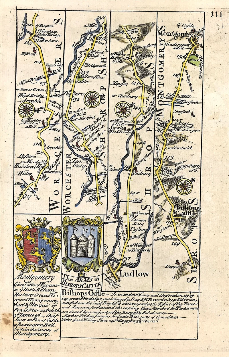 Worcestershire Shropshire c1720