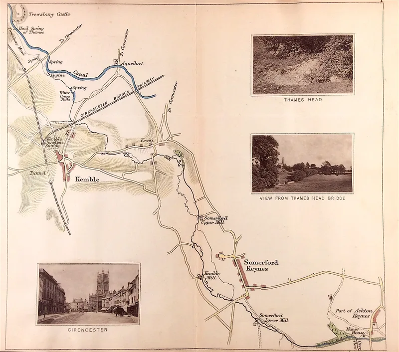 River Thames Map 1 Published 1885