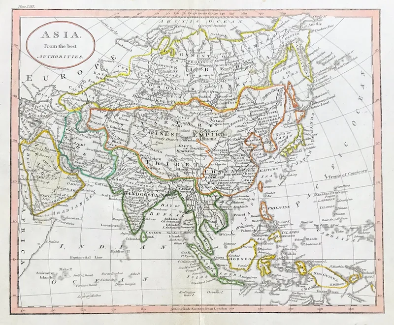 Map Asia John C. Russell c1804