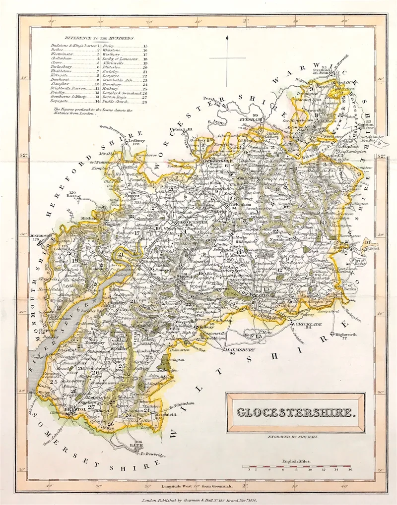 Gloucestershire Map 1830