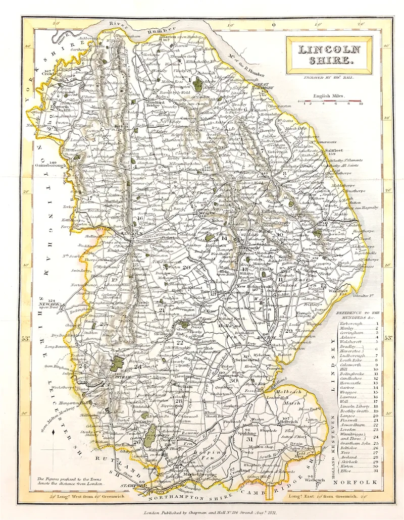 Lincolnshire Map 1831