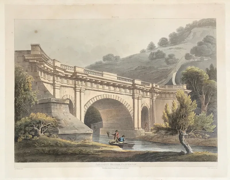 Bath - Aquaduct Bridge Claverton - c1805