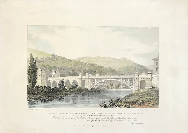 The Bridge North Parade Bath c1835 - SOLD!