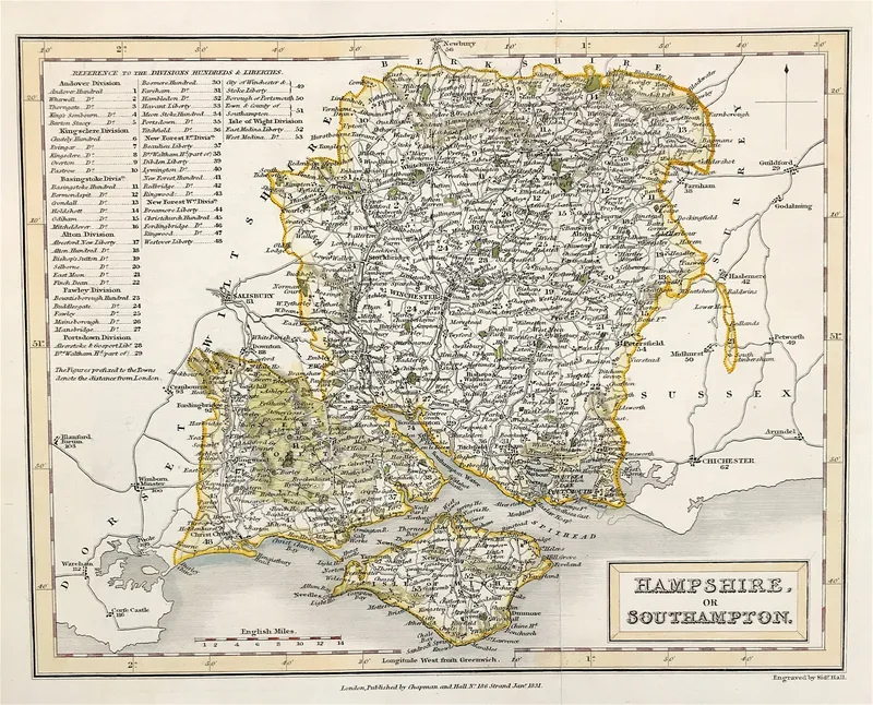 Hampshire Map 1831
