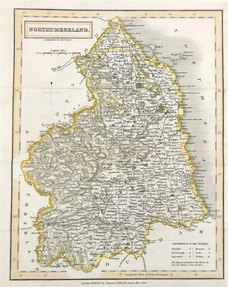 Northumberland Map 1831