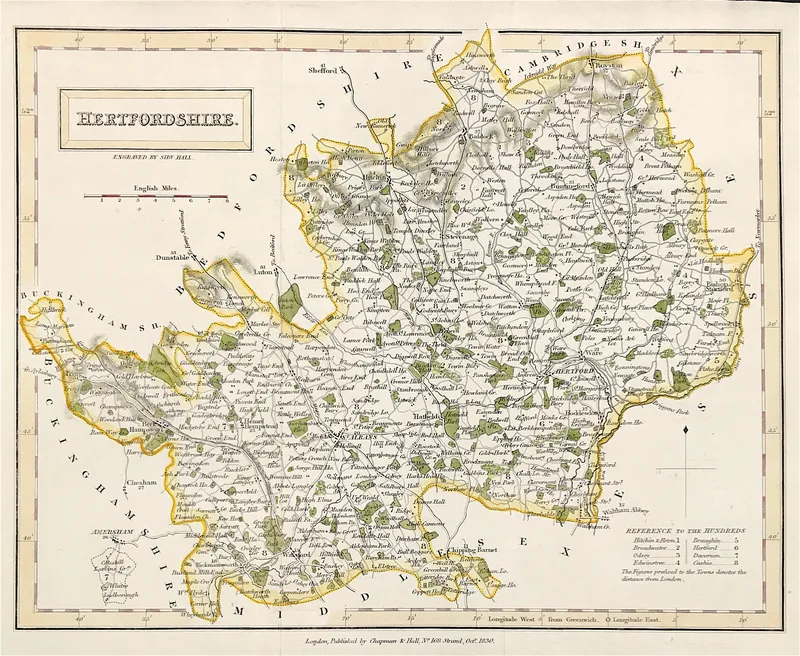 Hertfordshire Map 1830