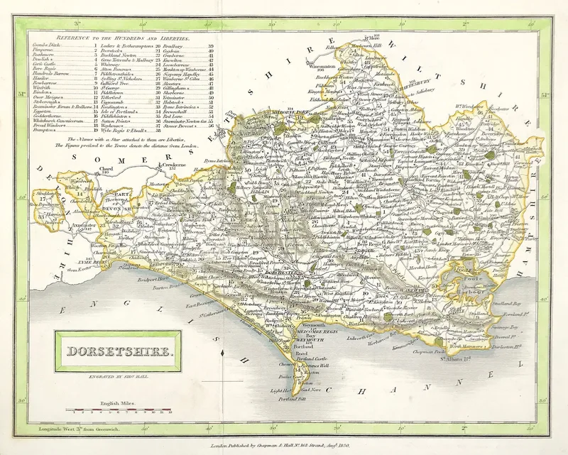 Dorsetshire Map 1830 SOLD!