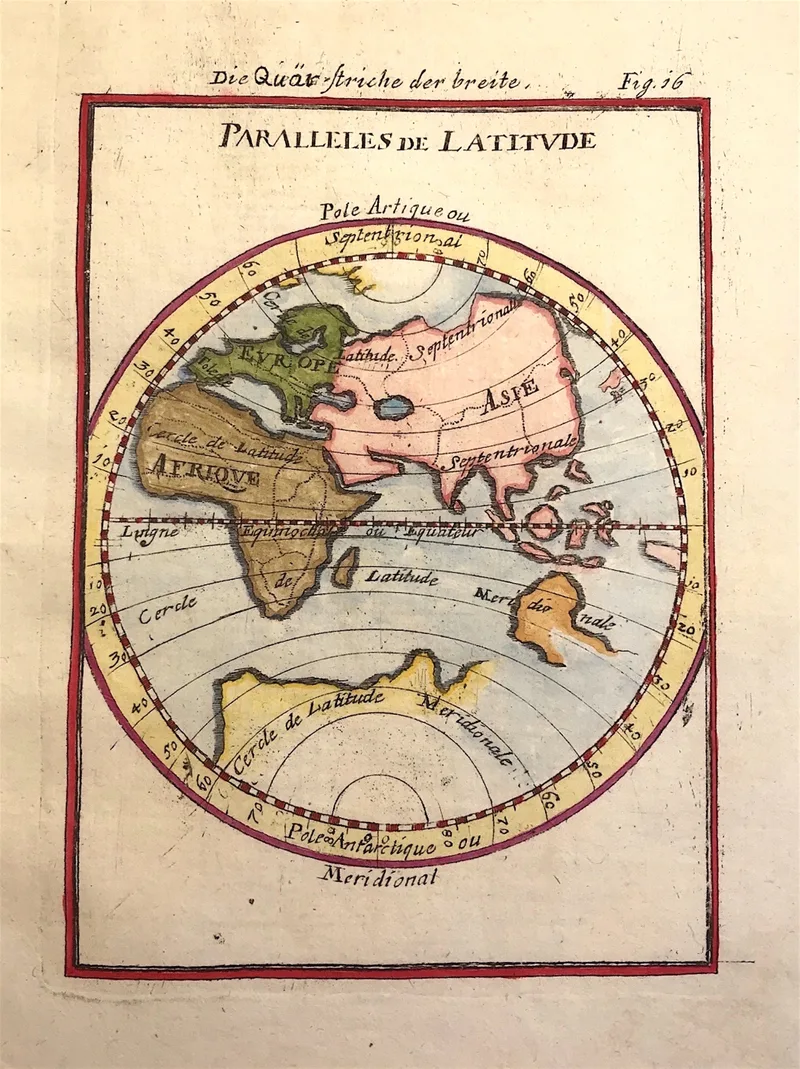 Parallels of Latitude Published 1684 - SOLD!