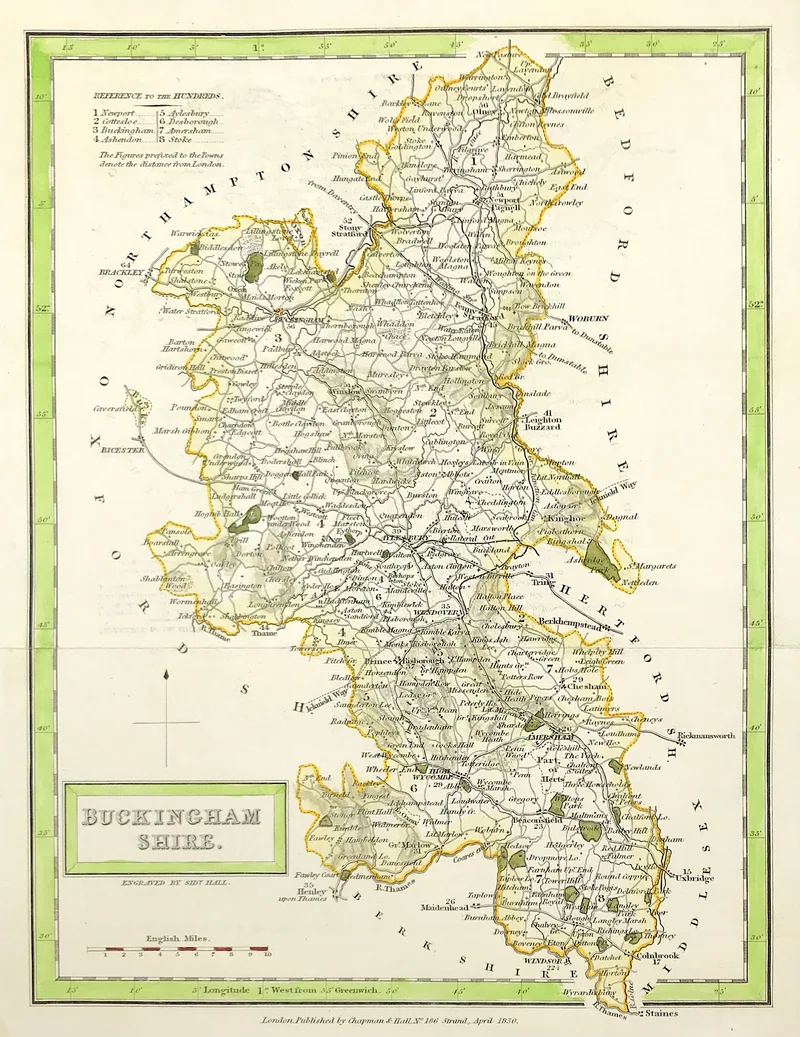 Buckinghamshire Map 1830