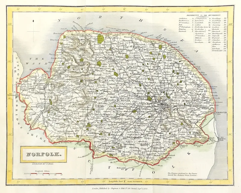 Norfolk Map 1831 SOLD!