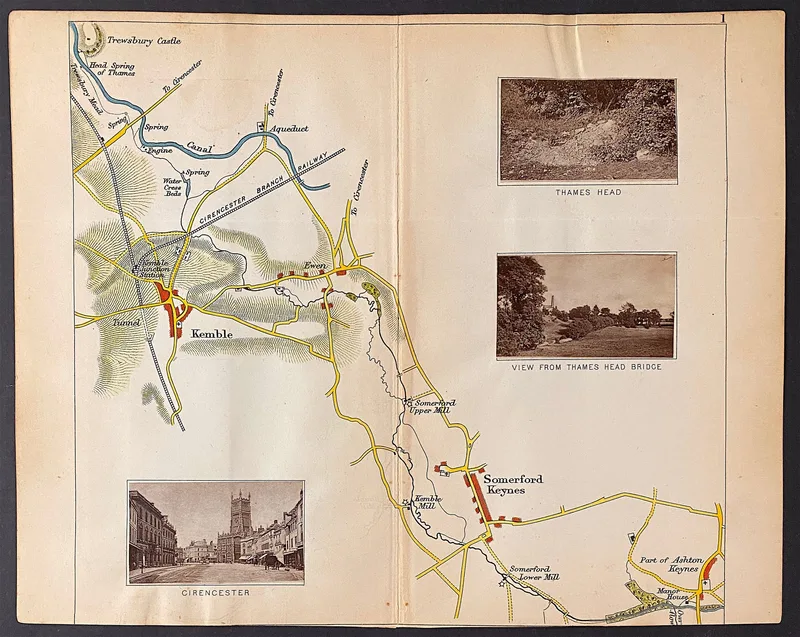 River Thames Map 1 Published c1885