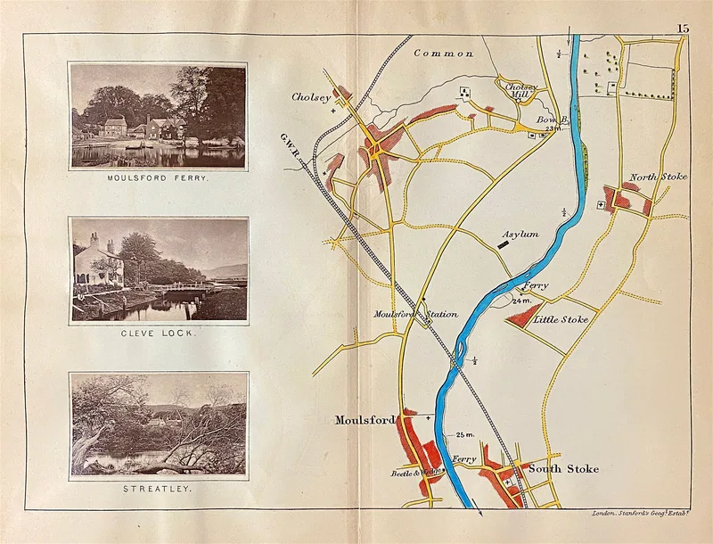 River Thames Map 15 Published c1885