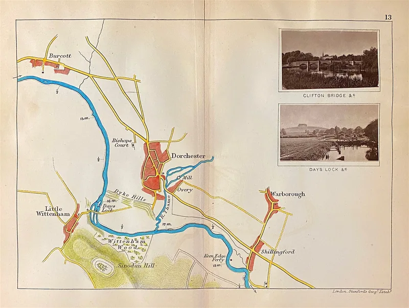 River Thames Map 13 Published c1885