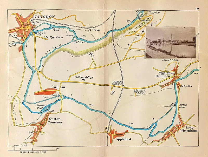 River Thames Map 12 Published c1885