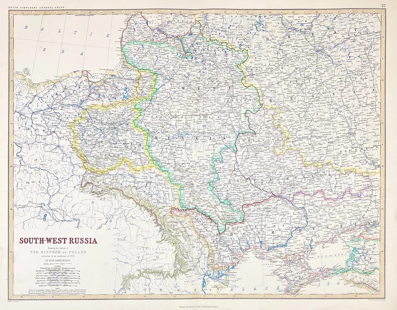 South West Russia c1869 by Johnston