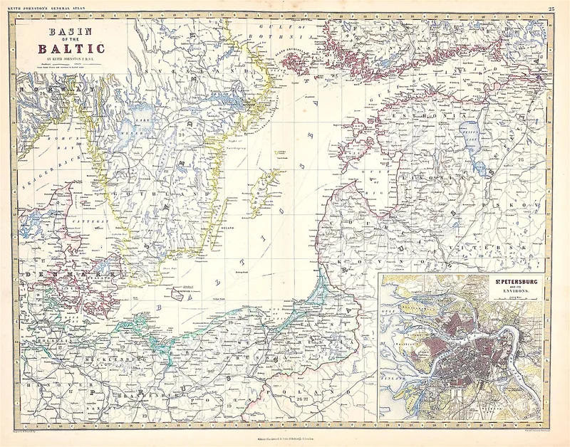 Basin of the Baltic c1869