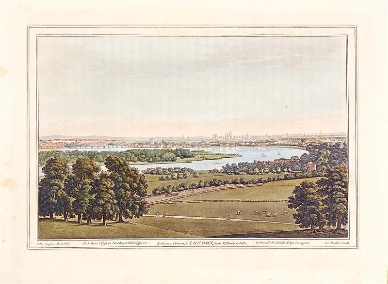 London Battersea Chelsea from Mr. Rucker's Villa 1793 SOLD!